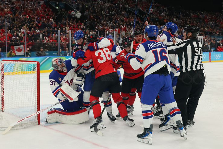Cele mai tari imagini din SUA - Canada, finala turneului de hochei la Jocurile Olimpice // FOTO: Getty Images