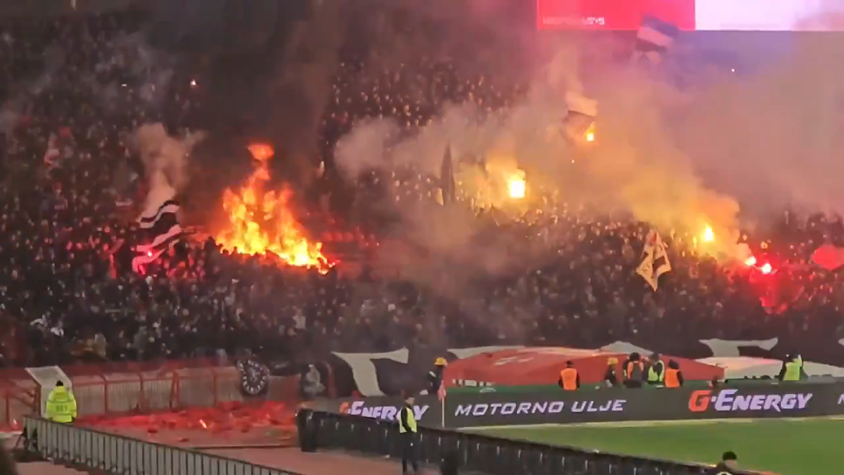 Incidente la Steaua Roșie Belgrad - Partizan 3-0