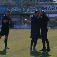 Bogdan Andone, eliminat în prima repriză din Argeș - Farul // Captură foto: Prima Sport 1