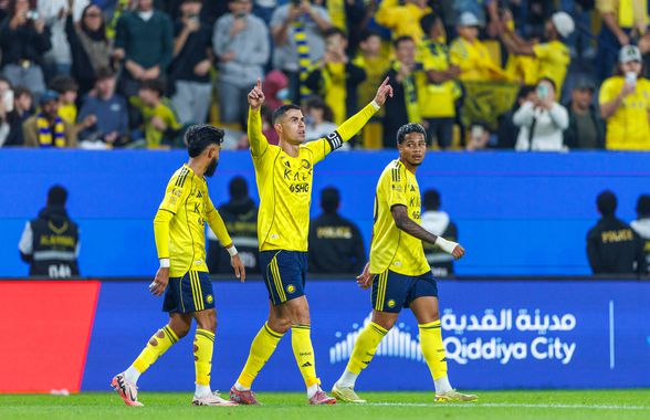 Cristiano Ronaldo înscrie pe bandă rulantă, iar Al Nassr revine pe primul loc în Arabia Saudită » Portughezul a stabilit o nouă premieră în istoria fotbalului