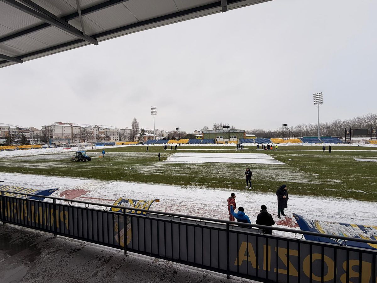 Stadionul din Slobozia, înaintea meciului cu Universitatea Craiova