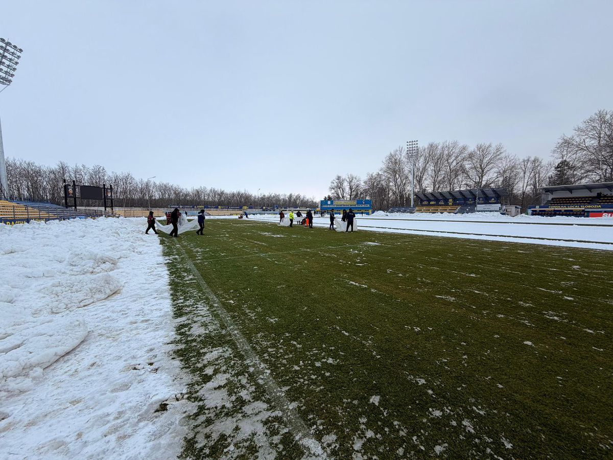 Stadionul din Slobozia, înaintea meciului cu Universitatea Craiova