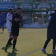 Bogdan Andone, eliminat în prima repriză din Argeș - Farul // Captură foto: Prima Sport 1