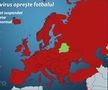 UPDATE Harta fotbalului oprit de coronavirus » Belarus, singura țară din Europa în care se mai joacă