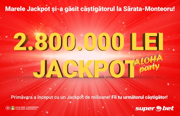 A lovit un Jackpot de peste 2.8 milioane de lei!
