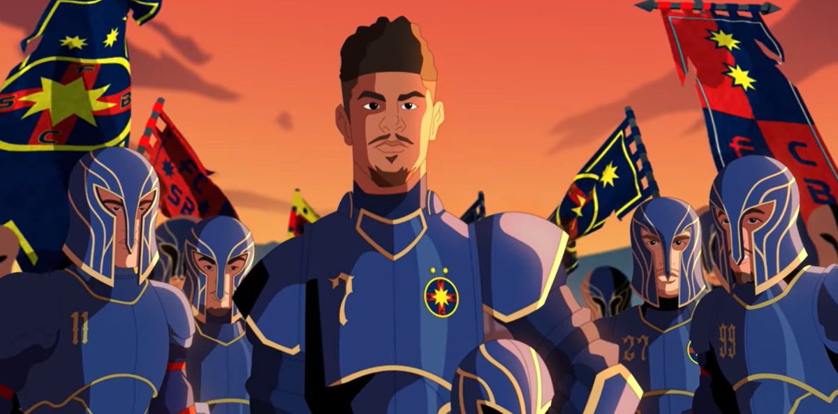 Imagini spectaculoase cu vedetele FCSB » Florin Tănase și Florinel Coman conduc armata „roș-albaștră” într-un spot publicitar