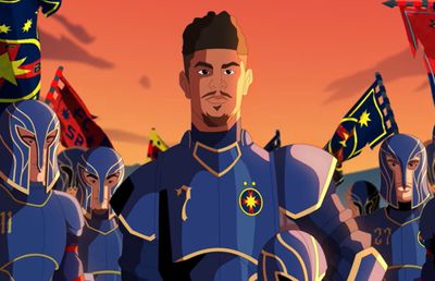 Imagini spectaculoase cu vedetele FCSB » Florin Tănase și Florinel Coman conduc armata „roș-albaștră” într-un spot publicitar