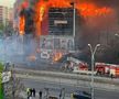 Un incendiu puternic a avut loc marți după-amiază, la un centru comercial din sectorul 5 al Capitalei.