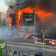 Un incendiu puternic a avut loc marți după-amiază, la un centru comercial din sectorul 5 al Capitalei.
