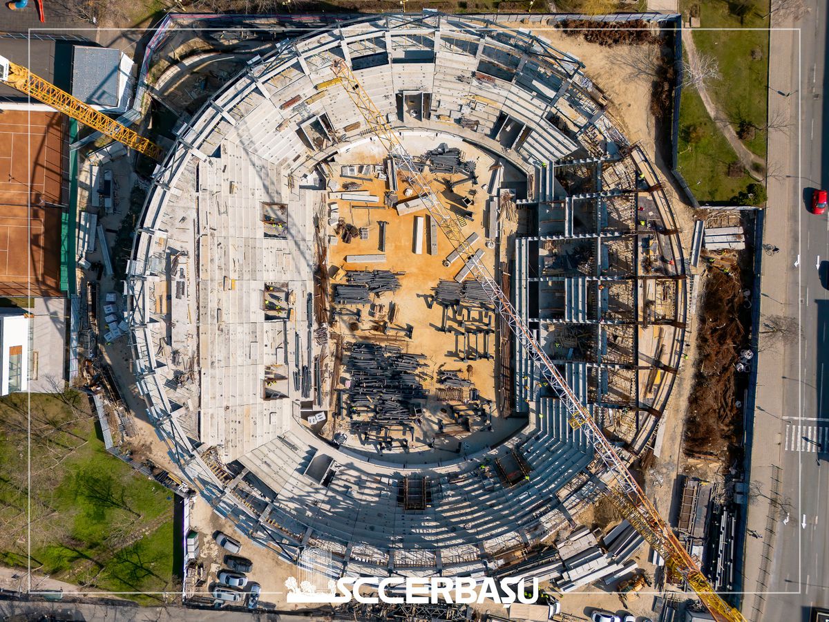 Imagini fabuloase cu viitoarea sală polivalentă din România! S-au folosit peste 50 de tone de metal