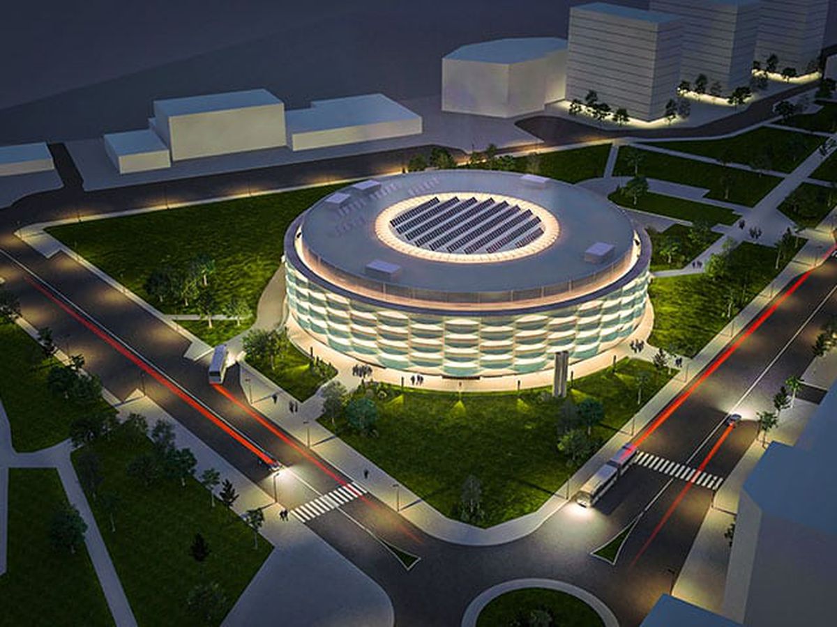 Imagini fabuloase cu viitoarea sală polivalentă din România! S-au folosit peste 50 de tone de metal