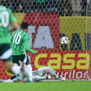 Jamie Reid (29 de ani) a deschis scorul în minutul 7 al meciului amical România - Irlanda de Nord. Atacantul, aflat la debutul în naționala, evoluează la Stevenage, în al treilea eșalon fotbalistic al Angliei / FOTO: Raed Krishan