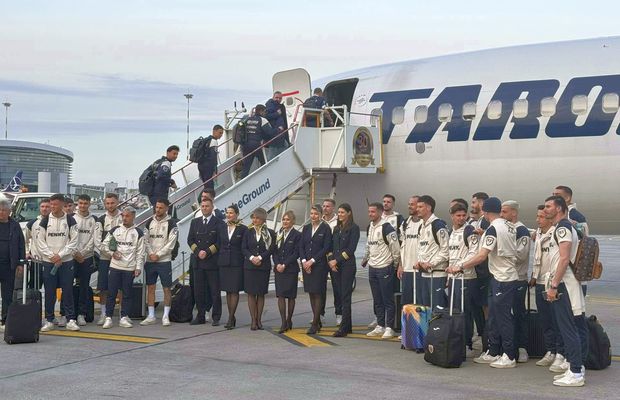 Jucătorii și staff-ul echipei naționale au plecat spre Rimini cu aeronava ce poartă numele Nadiei Comăneci