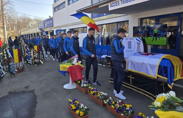 Mare de oameni la despărțirea de una dintre legendele fotbalului românesc