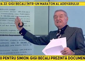 Gigi Becali a arătat la TV cum s-a folosit de FCSB pentru a împrumuta partidul! » Argăseală a semnat actele
