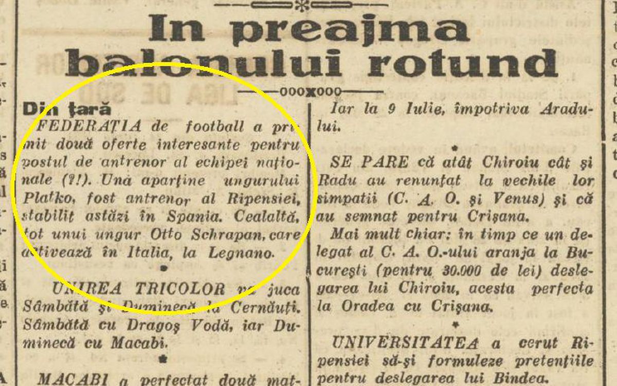 Otto Krappan - antrenor Serie A