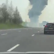 Autocar cu fani de la Manchester City, cuprins de flăcări // FOTO: X