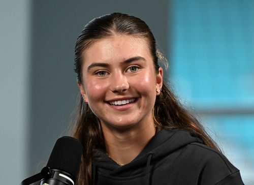 Iva Jovic în timpul unei confernțe de presă la Miami FOTO Imago Images