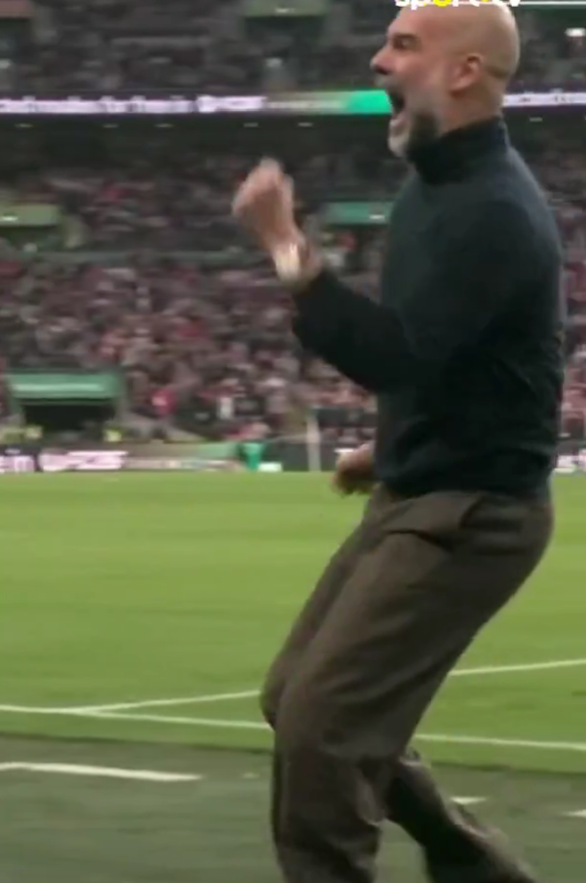 Pep Guardiola, reacție nemaivăzută la golul lui Manchester City