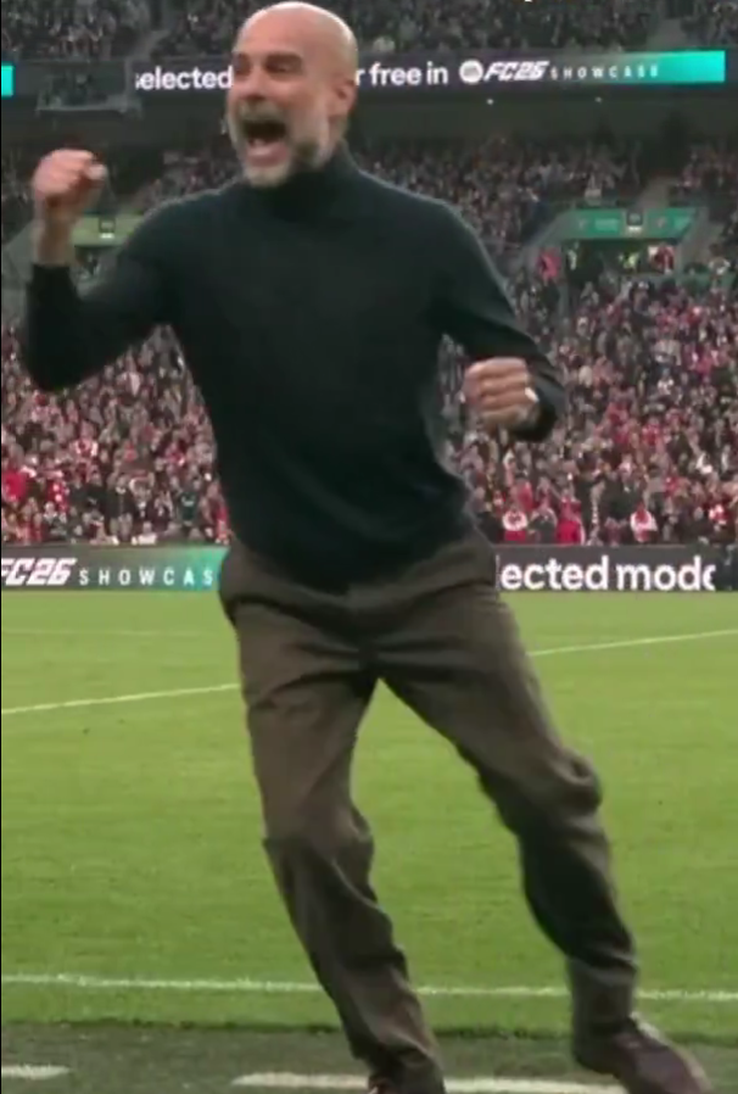 Pep Guardiola, reacție nemaivăzută la golul lui Manchester City // FOTO: X