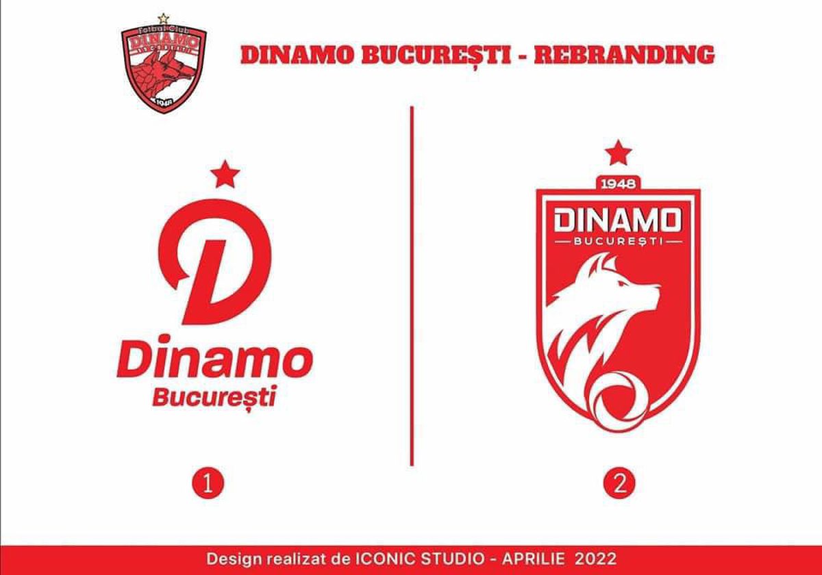 Acuză conducerea lui Dinamo, după ce i-au fost respinse siglele propuse: „Dacă exista Poliția Designului, ar fi amendat 3 dintre cele 5 variante alese!”