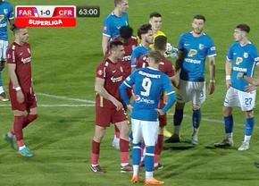 Momente încinse în Farul - CFR Cluj: încăierare generală după un conflict Nedelcu - Burcă!