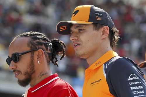 Lewis Hamilton și Lando Norris. Foto: Imago