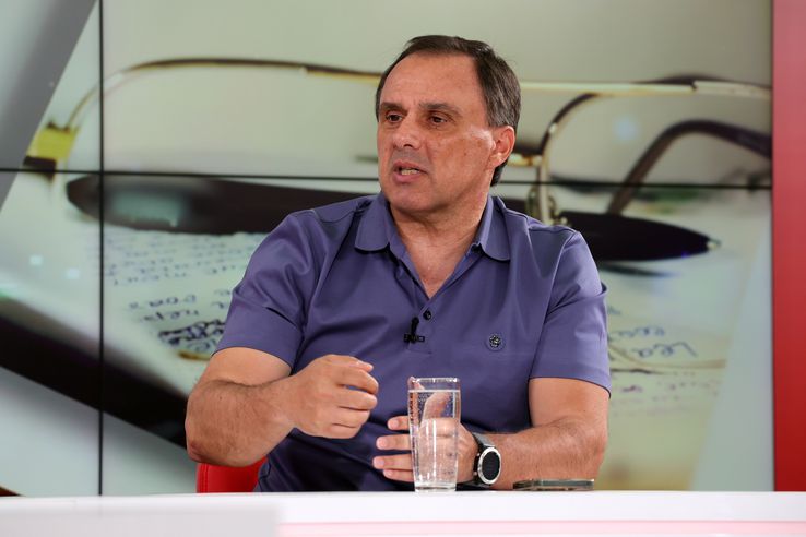 Basarab Panduru a fost invitatul emisiunii „Prietenii lui Ovidiu”. Foto: Ionuț Iordache (GSP.RO)