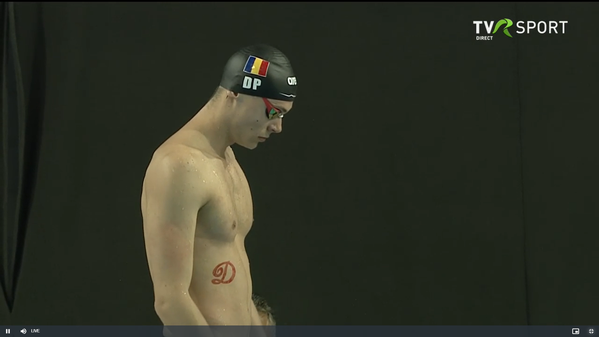 Tatuajul cu care a apărut David Popovici la finala de la Campionatele Naționale