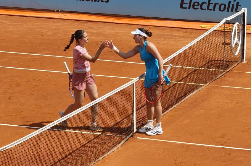 Gabriela Ruse și Antonia Ruzic la Madrid, după victoria din turul 1 Foto: Luminița Paul