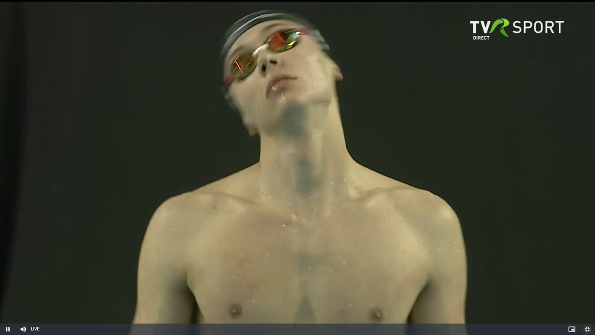 Maestru: David Popovici n-a avut adversar în finala de la 200 m liber, la Campionatele Naționale » „Știu exact ce vreau”