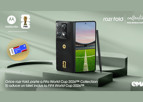 Motorola deschide precomenzile pentru razr fold, parte a FIFA World Cup 2026 Collection, disponibil în exclusivitate pe eMAG, cu acces garantat la un meci FIFA World Cup 2026