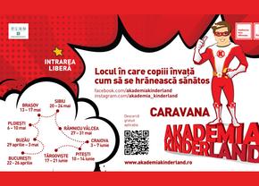 Începe Caravana Akademia Kinderland, ediția a 9-a: proiectul educațional dedicat alimentației sănătoase ajunge în 9 orașe
