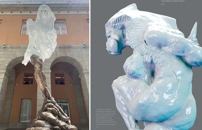 WTF?! Imagini HORROR în Spania! O sculptură dedicată victimelor COVID-19 a stârnit repulsie generală: „O fantomă care se c**ă!”