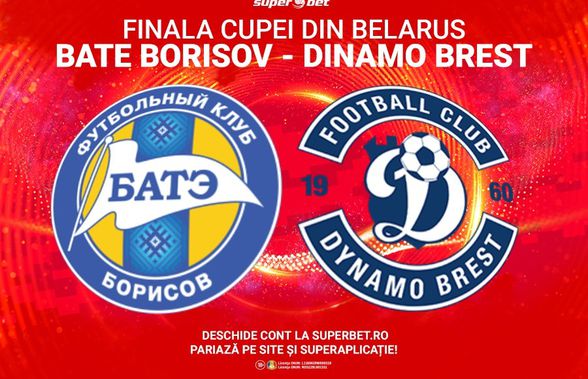 SuperDerby în Cupa Belarusului! BATE și Dinamo Brest se întâlnesc în finală