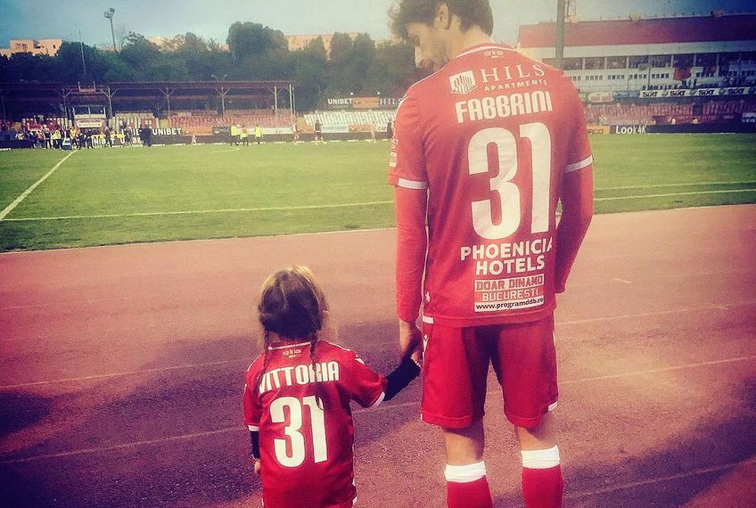 Diego Fabbrini și-a luat fetița, Vittoria, la ultimul meci al 