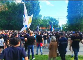 Ultrașii din Peluza Sud, show la CSA Steaua - CS Afumați! Recital ca pe vremuri în Ghencea