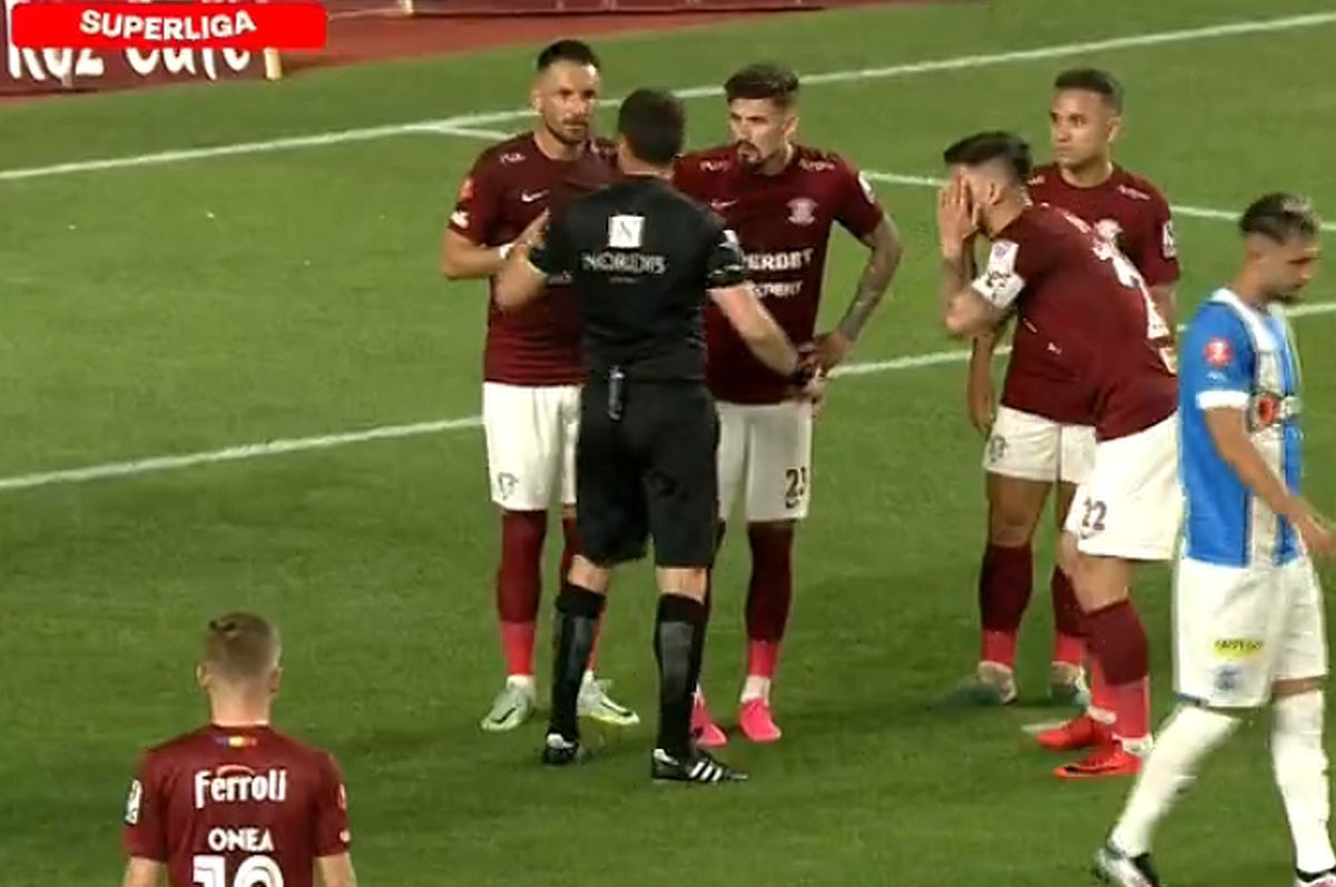 „Hoțule, hoțule!” » Două penalty-uri și o eliminare contestate puternic în Rapid - CSU Craiova