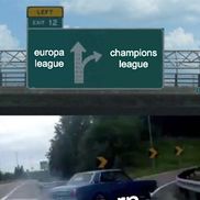 Una dintre memele publicate de club: „Noi, acum, îndreptându-ne spre Champions League”