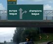 Una dintre memele publicate de club: „Noi, acum, îndreptându-ne spre Champions League”