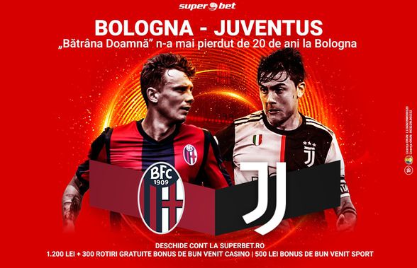 Bologna n-a mai învins-o acasă pe Juventus de peste 20 de ani