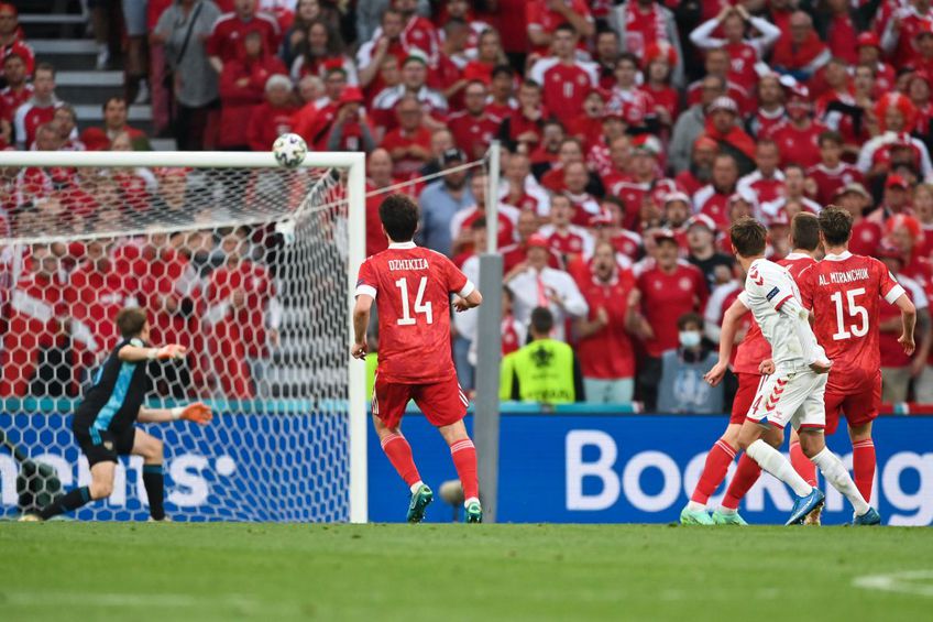 Mikkel Damsgaard a înscris un gol superb în Rusia - Danemarca // foto: Guliver/gettyimages