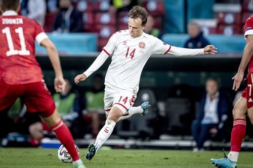 Damsgaard, înlocuitorul lui Eriksen, e la 20 de ani deschizătorul calificării în optimi a Danemarcei