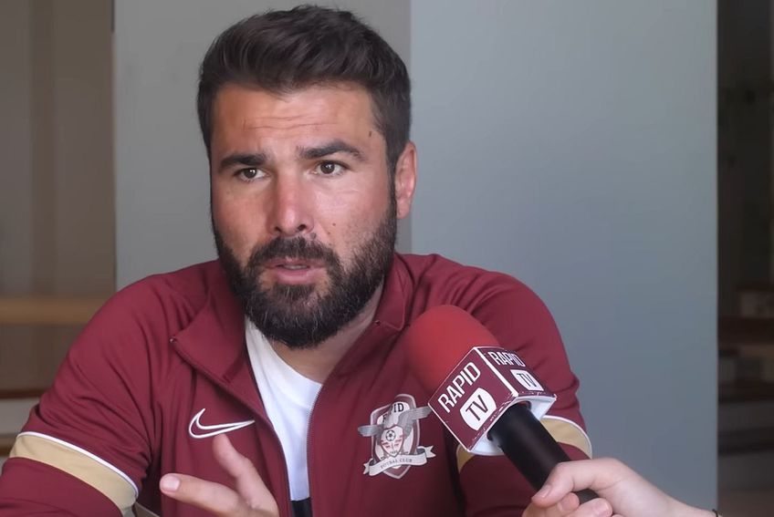 Adrian Mutu, 43 de ani, antrenorul Rapidului, vrea încă două transferuri: un atacant și un fundaș polivalent.