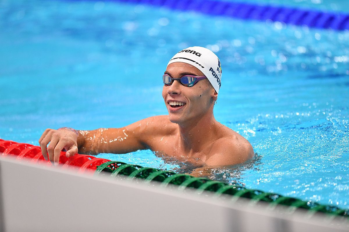 David Popovici, ultimul antrenament înainte de finala la 100m liber