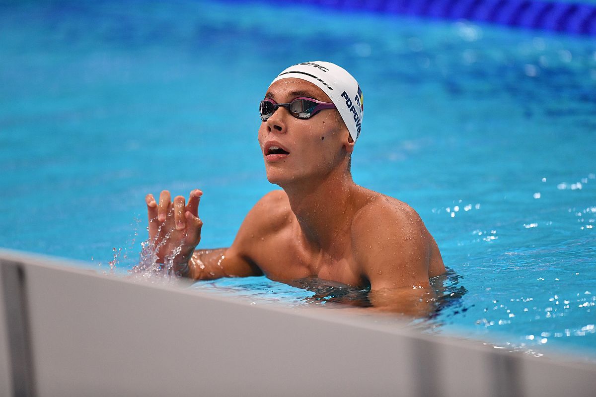 David Popovici, ultimul antrenament înainte de finala la 100m liber