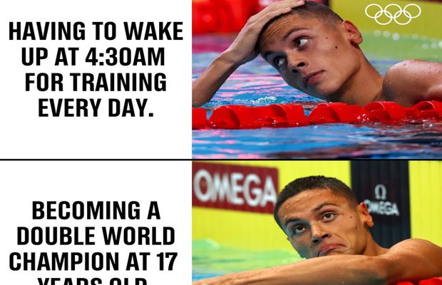 Miracolele lui Popovici, rezumate perfect într-un meme pentru eternitate al Comitetului Olimpic Internațional