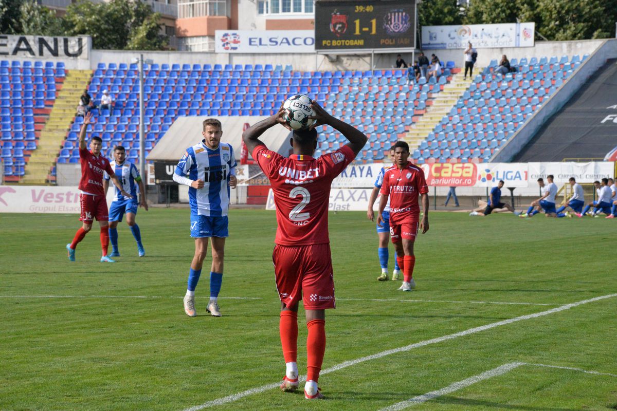 5 goluri în FC Botoșani - Poli Iași, primul meci pentru Teja pe banca moldovenilor