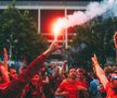 Suporterii Belgiei nu s-au lăsat mai prejos, au aprins torțe lângă stadion / Sursă foto: Imago Images