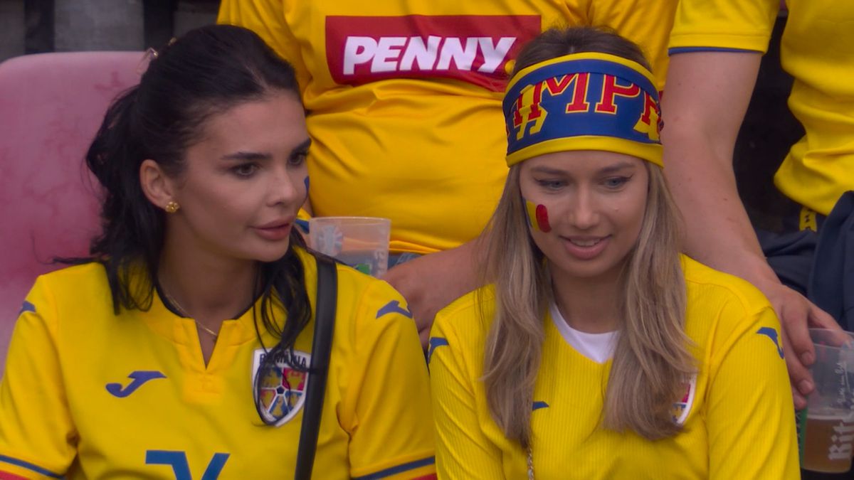 Susținători speciali pentru România: sora lui Edi Iordănescu și soția lui Denis Drăguș au atras toate privirile » Cine l-a așteptat pe Ianis Hagi